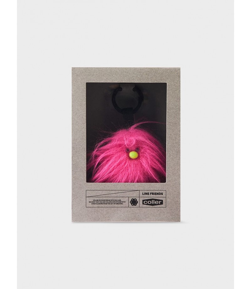 Coller Mini Furry Doll Keyring Pink